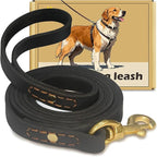 Leather Dog Leash 6 ft x 3/4 inch,Strong and Soft Heavy Duty Genuine Leather Dog Leash for Large, Medium, Small Dogs Premium Leather Leash for Dogs