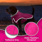 Fragralley Dog Winter Coat, Waterproof Windproof Reflective Fleece Jacket with Harness Hole, Warm Snow Vest for Small Medium Large Dogs, Ideal Gifts