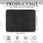 4 Pack Self Warming Cat Pads Self Heating Cat Mat Washable Homeless Dogs Thermal Pads Kennel Pad Reflects Body Heat Warm Crate Bed Mat for Indoor Outdoor Pet(Black,16 x 20 Inch)