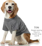 Toby II - The Perfect Tee, 3 Pack Short Sleeve Pet T-Shirt 100% Organic Cotton Tees Clothes for Small, Medium, Large Dogs, Gray Ombre, Medium