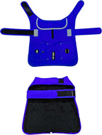 Joyride Harness FrostFlex Dog Winter Jacket - Fleece Lined & Water-Resistant - Snowsuit with Pockets for Treats & Poop Bags - Durable Cold Weather Dog Coat - Blue Serenity-L