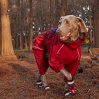 Small Medium Large Dog Raincoat, Waterproof Dogs Rain Jacket, Puppy Side Zipper Reflective Strip Leash Holes Elastic Raincoats