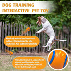 Natural Rubber Sound-Sounding Sog Toy Balls,Dog Toy Ball, with a Groove Design That is Resistant to Bites, Has a High Bounce, Dog Training Interactive Pet Toy, Relieving Pet Anxiety,（small size）2Pack