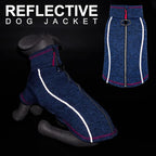 cyeollo Dog Jacket Sweater Reflective Warm Coats Zipper Up Step in Lightweight Fleece Jacket Pet Clothes Dog Jackets for Medium to Large Dogs