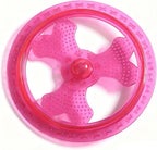 Dog Flying Disc, Outdoor Dog Toys, Dog Fetch Toy, Dog Toy for Medium Dogs and Large Dogs, Lightweight Soft Frisbee for Fetch, Tug of War, Catch, Play, 9 inch, Magenta