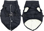 Dog Jacket with Harness,Fleece Lined Warm Puppy Coat for Winter,Soft Windproof Small Dog Vest,Black M