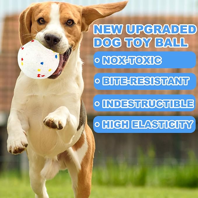 Dog Balls 4pack Tennis Balls for Dogs, Ball Toys for Large Medium Small Dog and Puppies, Perfect for 2.2" Automatic Mini Dog Ball Launcher (ETPU Material)