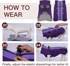 Dog Coat Winter Warm Dog Jackets for Medium Dogs Reflective Snowsuit with Harness Fleece Dogs Snow Jacket Vest Waterproof Pet Clothes for Cold Weather