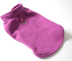 JACKO & CO - Fleece Vest Dog Sweater with Leash Ring - Soft, Warm & Lightweight Pullover Coat for Small & Medium Dogs, Puppies & Cats - Cozy Fall/Winter/Spring Pet Jacket (Purple, Small 4-6lbs)