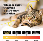 LuckyTail Pet Nail Grinder for Dogs and Cats - Super Quiet and Low Vibration Electric Dog Nail Grinder with 2 LED Lights - USB Rechargeable and Cordless - 2 Speeds - Small to Large Pets - Teal