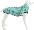 Mile High Life Dog Raincoat, Adjustable Waterproof Reflective Rain Jacket for Small Medium Large Dogs, Lightweight Breathable Pet Rain Coat with Leash Hole(Green Cactus,L Chest 32-40")