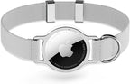 AirTag Cat Collar,Ultra Elastic Cat Tracker Collar with Apple Air Tag Holder, [Lightweight][Scratch Resistant] Stepless Adjustable GPS Pet Collar for Cats Kittens (Grey)