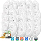 Cat Water Fountain Filters for 84oz/2.5L Stainless Steel Pet Fountain and 67oz/2.0L Plastic Cat Drinking Fountain, 16 Pack Pet Replacement Filters Set