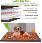 GUTINNEEN Heated Dog House for Outside Large Insulated Dog House Outdoor with Safe Heated Pad, Chew-Proof Metal Frame and Insulated Liner for Medium to Large Dogs, 44.5" L x 45" W x 35" H
