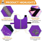 Queenmore Dog Winter Coat, Cold Weather Fleece Jacket for Dogs, Waterproof Reflective Reversible, for Small, Medium and Large Dogs (Purple, S)