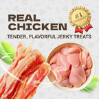 Chicken Jerky Dog Treats, Real Chicken Strips Dog Training Treats Soft Rawhide-Free Chews Healthy Snacks for Small Medium Large Breed 10.54oz