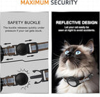 Airtag Cat Collar Breakaway, Odokele Reflective Cats Collars with Apple Air Tag Holder for Kitten, Cat GPS Tracker Adjustable Collars with Safety Quick Release Buckle for Kitties and Puppies - Coffee