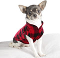 KAMA BRIDAL Spring Autumn Winter Coat Pullover Fleece Vest for Cats Small and Medium Dogs Thin Sweater Red & Black Plaid (Red, XS)