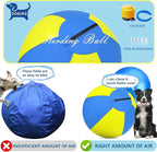 Herding Ball for Dogs and Horses - 25" Jolly Ball for Dogs, Agility Training Equipment, Herding for Australian/German Shepherd, Improved Bite-Resistant, Reinforced Sewing Dog Toys - Blue Large