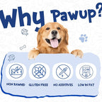 PAWUP Cod Fish Skin Braids Dog Treats Natural Dried Dog Snacks Sticks, High Omega-3 Single Ingredient Cod Skin Chews w/Taurine, 7 oz