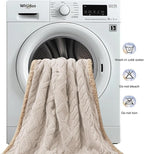 Waterproof Pet Blanket, Liquid Pee Proof Dog Blankets for Sofa Bed Couch, Reversible Sherpa Fleece Furniture Protector Cover for Small Medium Large Dogs Cats,Beige-Thicken Large（65" x 57"）