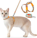 Dooradar Cat Harness and Leash, Escape Proof Adjustable Kitten Vest, Lightweight Soft Pet Straps, Easy Wearing for Small Medium Kitty Safe Walking Travel Control, Multicolor, M