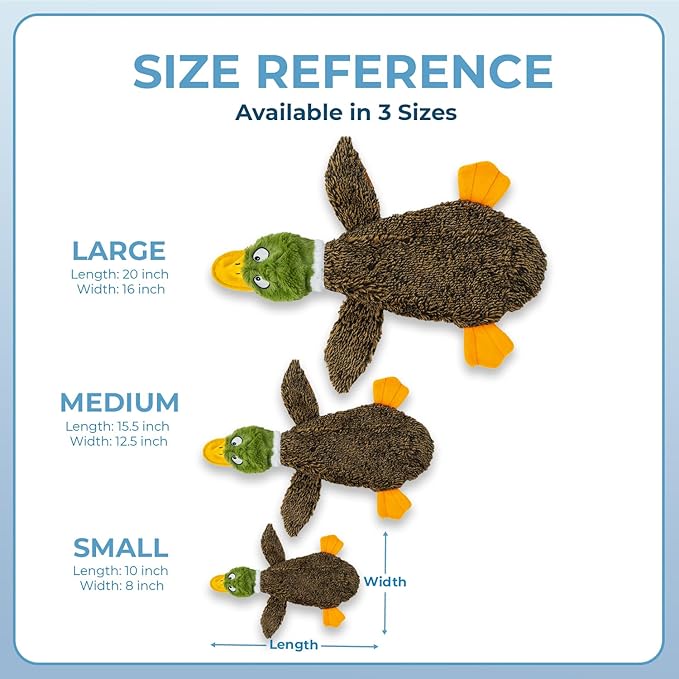 Best Pet Supplies Squeaky Dog Toys with Soft Durable Fabric for Small, Medium and Large Pets Interactive Toy for Indoor Play, Supports Active Biting and Play - 1Wild Duck, Pig, Large