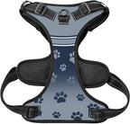 Custom Football Dog Harness with Reflective Stripes Personalized Name and Number Dog Vest Harness with Pet Traction Rope for Small Medium Large Dog