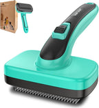 Dogs Self Cleaning Slicker Brush for Shedding & Grooming Short Long Haired Pets, Removes Loose Fur, Undercoat, Mats, Tangled for Large Medium Small Sensitive Skin of Cats. Easy to Cleaning