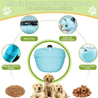 JIURUN Dog Treat Pouch for Pet Training - Dog Treat Bag (Grey) - Dog Training Kit, Dog Clicker for Training, Silicone Treat Bag, 2-in-1 Whistle Clicker, Collapsible Dog Bowl, 2 Dog Poop Bag