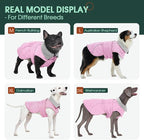Kuoser Dog Coat, Extra Warm Dog Jacket Windproof Dogs Cold Weather Coats for Small Dogs, Fleece Lining Turtleneck Doggy Snowsuit Reflective Adjustable Pet Winter Clothes Christmas, Pink S