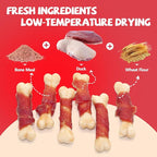 Dog Treats Duck Meat Calcium-Rich Chewable Bones,Rich in Taurine, Without Raw Skin. Suitable for Small Medium Large Dogs Training Reward Each Pack Contains 14.11 Ounces