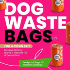 Dog Poop Bags 120 Count – Leakproof, Extra Thick & Easy Open | Unscented Plant-Based PLA + PBAT, Fits All Dispensers | Funny Hey Stinky Design – $1 Donated to Service & Therapy Dogs