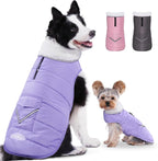 iBuddy Dog Winter Jackets with Fleece Vest,Waterproof Warm Dog Snow Jacket Windproof, Reflective Adjustable Pet Dogs Cold Winter Coat for Large Dogs Girl Boy