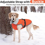 Lelepet Warm Dog Winter Coat Reflective Dog Jacket Fleece Vest Waterproof Windproof Cold Weather Coats with Adjustable Buckle Turtleneck Snowsuit for Small Medium Large Dogs,Rottweiler,Great Dane,XXXL
