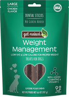 Get Naked Grain Free 1 Pouch 6.6 Oz Weight Management Dental Chew Sticks, Large