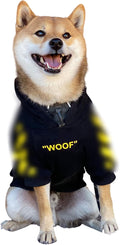 ChoChoCho Stylish Dog Hoodie Dog Clothes Streetwear Cotton Sweatshirt Fashion Outfit for Dogs Cats Puppy Small Medium Large (S, Yellow)