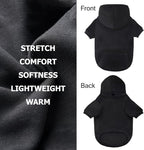 Dog Basic Hoodie Ultra-Soft Dog Clothes Cold Weather Sweaters for Medium Large Dogs Breathable Cozy Fabric Pet Coat Warm Stylish Sweatshirt with Leash Hole Pocket Dogs Jacket for Cats Boys Girls