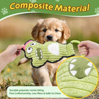 2-Pack Squeaky Dog Toys & Tough Tug of War Set - No Stuffing Chew-Resistant Plush Toys to Keep Them Busy, Best Birthday Gift for Small/Medium/Large Breeds (Dino & Gorilla)