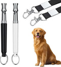 2 PCS Dog Whistles,Professional Recall Dog Training Whistle with Lanyard,Adjustable Ultrasonic Silent Dog Recall Whistles,Dog Whistle to Stop Barking Neighbors Dog,Dog Barking Stopper (Black+White)