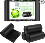 60 portable toilet bags，8 Gallon camping toilet waste bags for 5 gallon bucket,1mil bildegradable porta potty luggable loo bags for adults travel heavy-duty