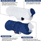KYEESE Dog Coat Soft Pet Sweater for Cold Weather Waterproof Dogs Jacket with Fleece Lined Warm Pet Winter Coat with Leash Hole Thick Cat Clothes with Pocket Windproof Dog Puffer Coats for Small Dogs
