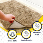 Muddy Mat® Shown on TV – Super Absorbent Door Mat Indoor, Microfiber Quick Dry Chenille Entryway Rug, Non-Slip Front Door Mat, Indoor Mats for Entryway, Machine Washable Pet Rug, Beige 24"x36"