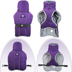Dog Coat for Large Dogs,XL Dog Winter Jacket,Warm Turtleneck Dogs Coat with Reflective,Pet Vest Water-Resistant Doggy Snowsuit Snow Jacket,Winter Waterproof Windproof Pet Vest Coats,Purple,XL