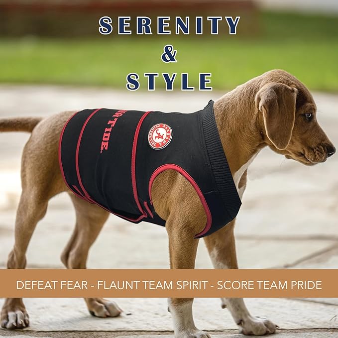 NCAA Alabama Crimson Tide Dog Anxiety Calming Shirt Soothing Vest, Dogs Cats with Anxiety, Fears, Fireworks, Loud Noises, Dark, Lonely Keeps Dogs Calm & Feeling Safe, Relaxing Jacket, X-Small
