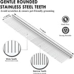 Large Slicker Brush for Dogs - 3PC Pet Grooming Kit - Undercoat Rake & Stainless Comb | Long Pins Remove Mats on Poodles, Golden, Labradoodles | Thick Coat Deshedder for Dogs, Cats, Black