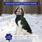 FUAMEY Dog Coat for Small Dogs,Waterproof Dog Winter Jacket with Harness Built in Puppy Cold Weather Coats Reflective Pet Vest with Zipper Warm Fleece Dogs Snowsuit Windproof Solid Black XS