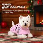 FUAMEY Dog Cold Weather Coats,Dog Winter Jackets for Small Dogs Warm Dogs Coat with Reflective Strips Waterproof Pet Snowsuit Thick Paded Pets Vest for Yorkshire Chihuahua Pink S