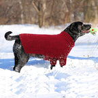 ASENKU Dog Sweater for Medium Dog Girls Boys, Fall Winter Turtleneck Long Sleeve Pet Christmas Sweater, Pullover Sweatshirt for French Bulldog, Dachshund, Red, L