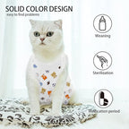 Cat Professional Surgical Recovery Suit,E-Collar Alternative for Cats Dogs,After Surgery Wear, Pajama Suit,Home Indoor Pets Clothing Football S